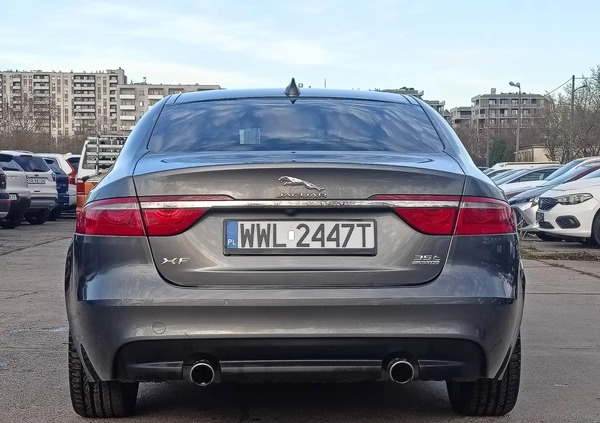 Jaguar XF cena 98900 przebieg: 135600, rok produkcji 2017 z Warszawa małe 529